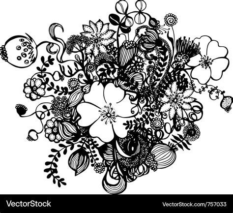 Over 10,000 Free Black and White Flowers Vectors .